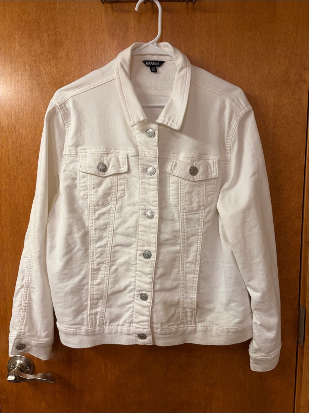 Buffalo David Bitton White Denim Jacket - Classic Button-Up